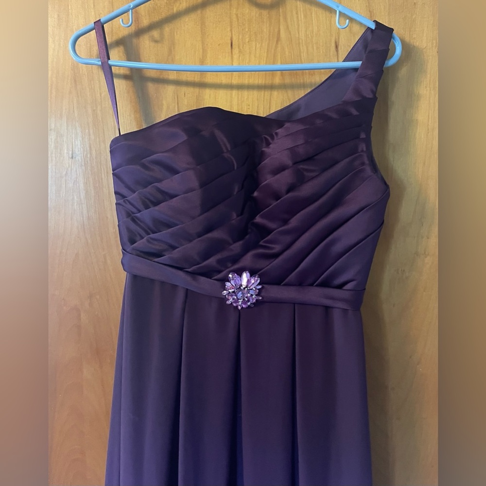 Mori Lee Asymmetrical Purple Prom Dress